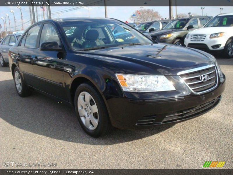 Ebony Black / Gray 2009 Hyundai Sonata GLS