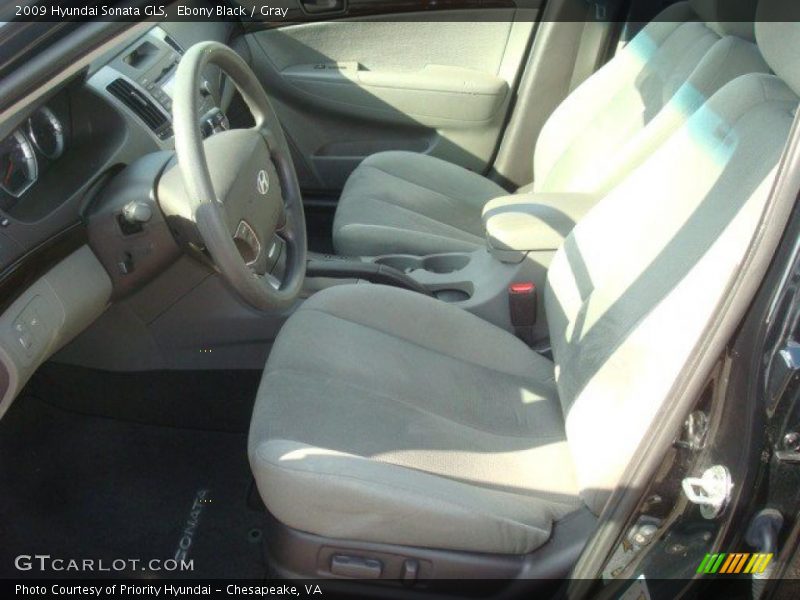 Ebony Black / Gray 2009 Hyundai Sonata GLS