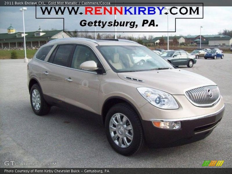 Gold Mist Metallic / Cashmere/Cocoa 2011 Buick Enclave CXL
