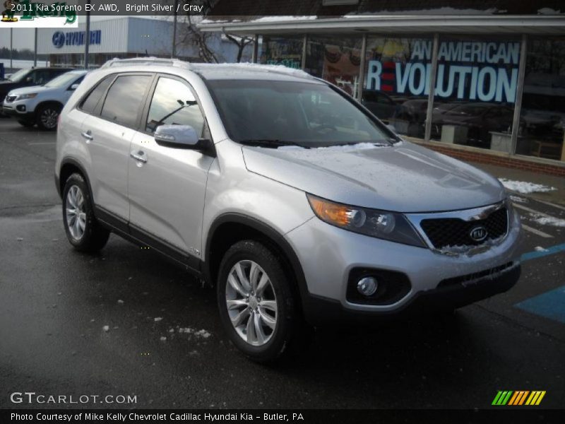 Bright Silver / Gray 2011 Kia Sorento EX AWD