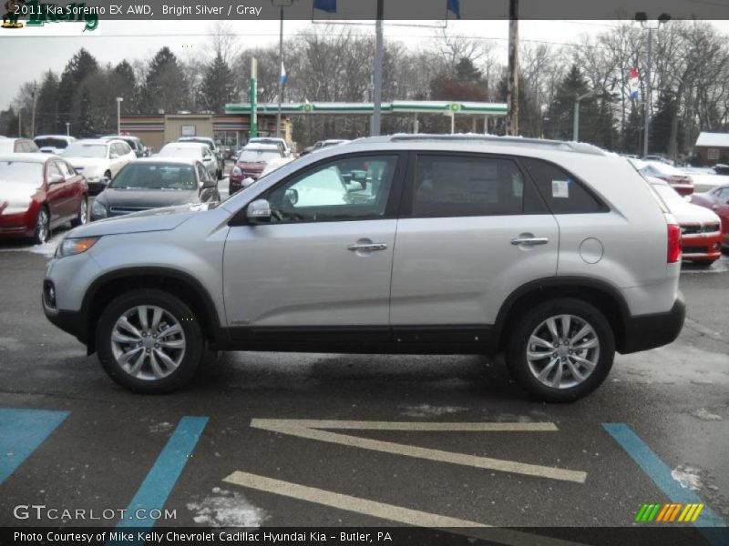 Bright Silver / Gray 2011 Kia Sorento EX AWD