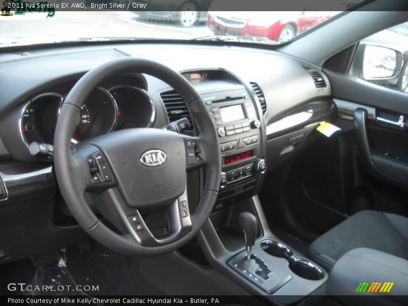 Bright Silver / Gray 2011 Kia Sorento EX AWD