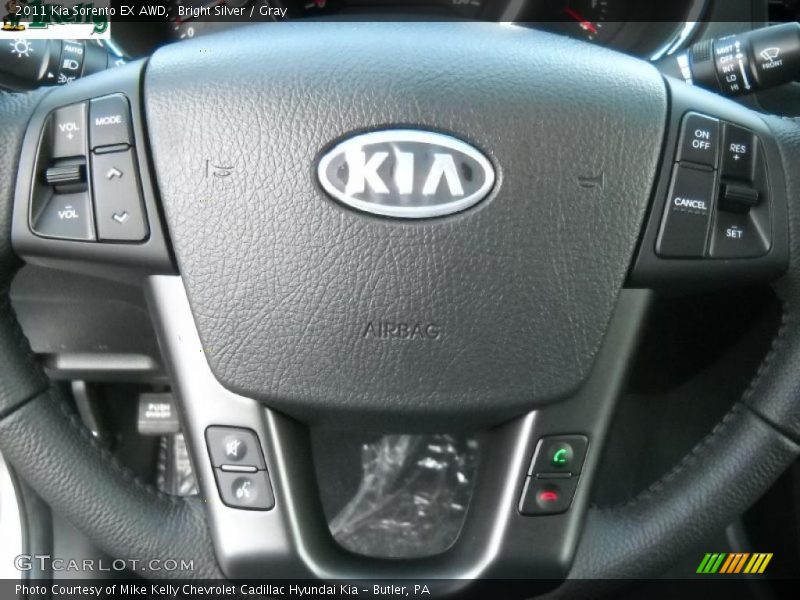 Bright Silver / Gray 2011 Kia Sorento EX AWD