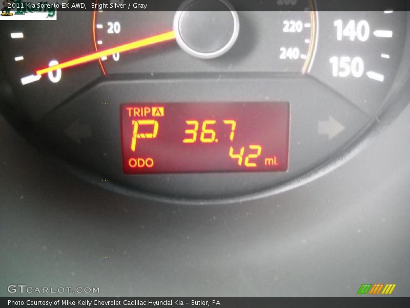 Bright Silver / Gray 2011 Kia Sorento EX AWD