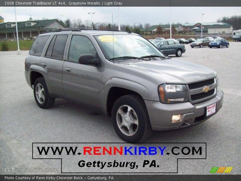 Graystone Metallic / Light Gray 2008 Chevrolet TrailBlazer LT 4x4
