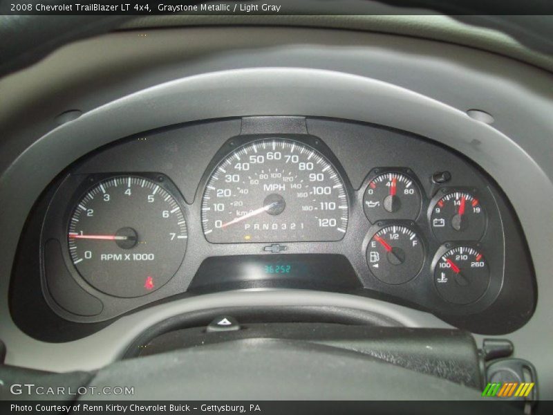 Graystone Metallic / Light Gray 2008 Chevrolet TrailBlazer LT 4x4