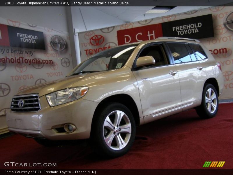 Sandy Beach Metallic / Sand Beige 2008 Toyota Highlander Limited 4WD