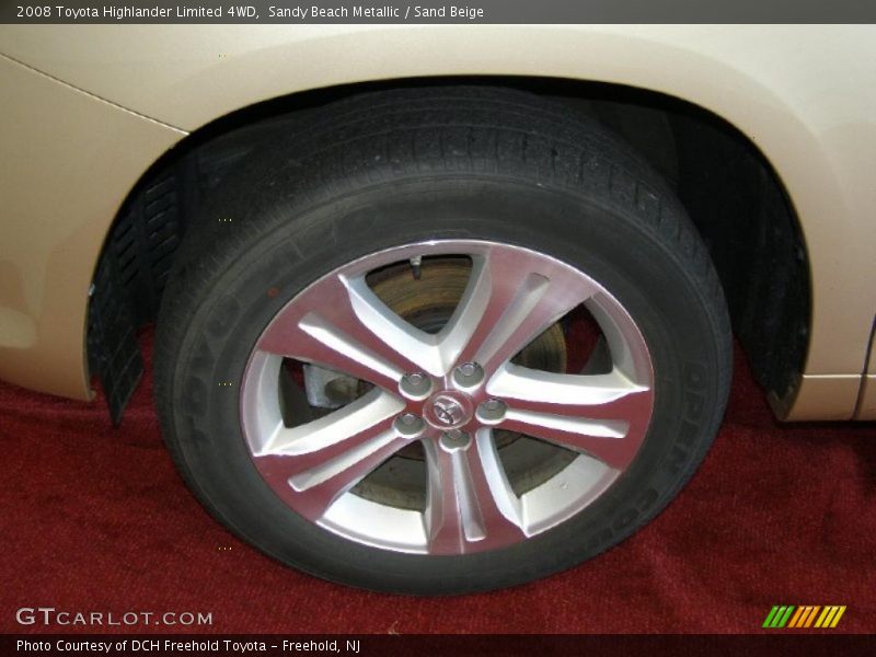 Sandy Beach Metallic / Sand Beige 2008 Toyota Highlander Limited 4WD