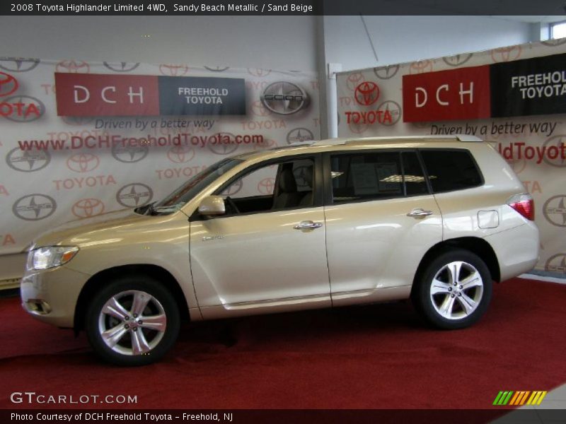 Sandy Beach Metallic / Sand Beige 2008 Toyota Highlander Limited 4WD