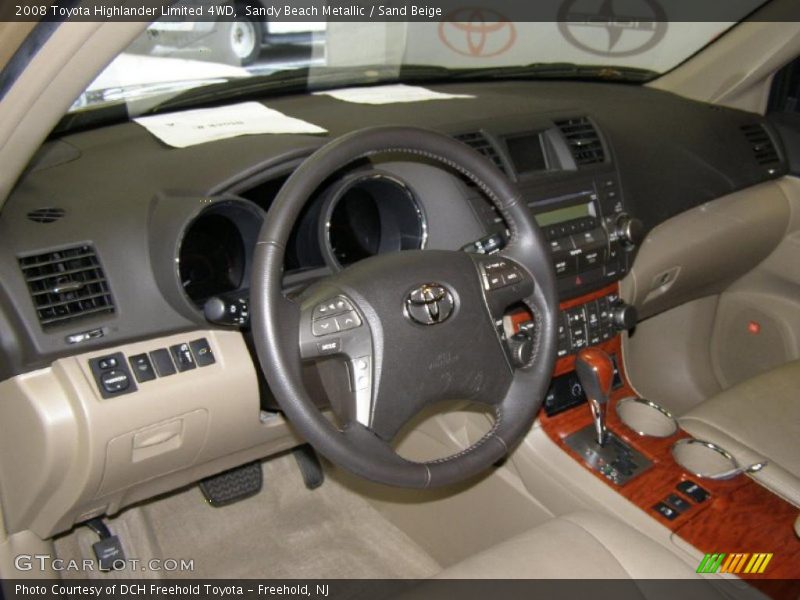 Sandy Beach Metallic / Sand Beige 2008 Toyota Highlander Limited 4WD
