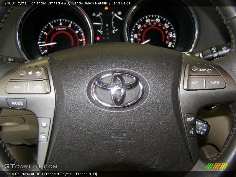 Sandy Beach Metallic / Sand Beige 2008 Toyota Highlander Limited 4WD