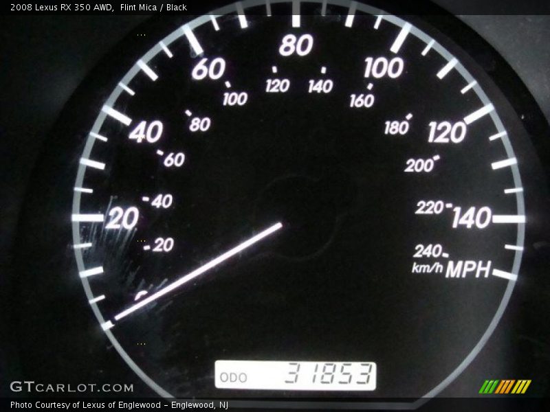 Flint Mica / Black 2008 Lexus RX 350 AWD