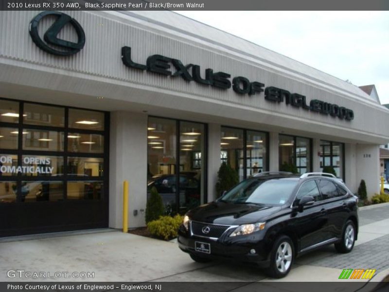 Black Sapphire Pearl / Black/Brown Walnut 2010 Lexus RX 350 AWD