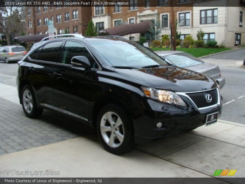 Black Sapphire Pearl / Black/Brown Walnut 2010 Lexus RX 350 AWD