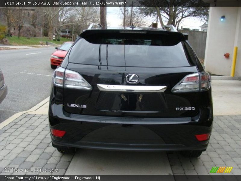 Black Sapphire Pearl / Black/Brown Walnut 2010 Lexus RX 350 AWD