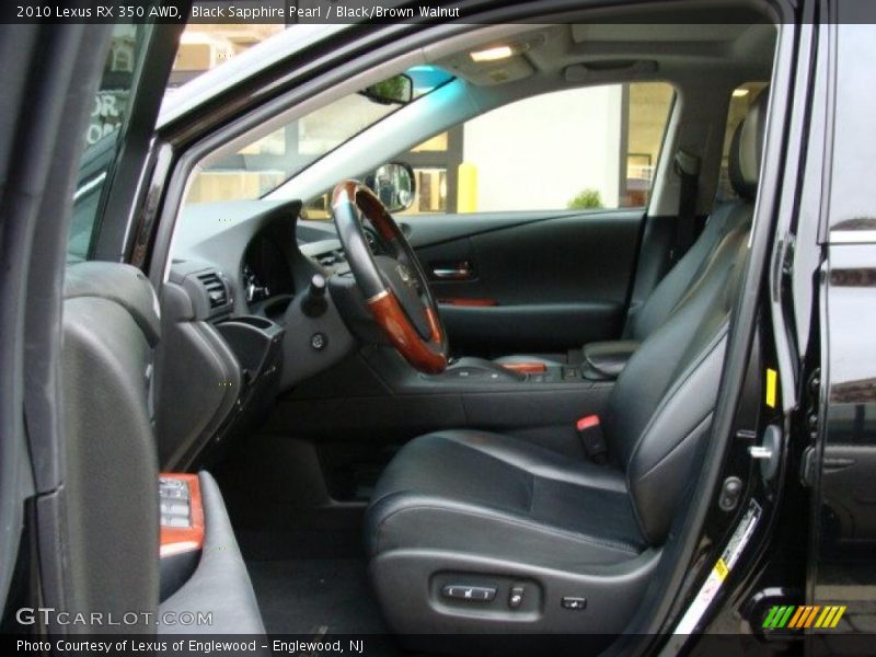 Black Sapphire Pearl / Black/Brown Walnut 2010 Lexus RX 350 AWD