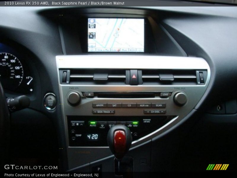Black Sapphire Pearl / Black/Brown Walnut 2010 Lexus RX 350 AWD
