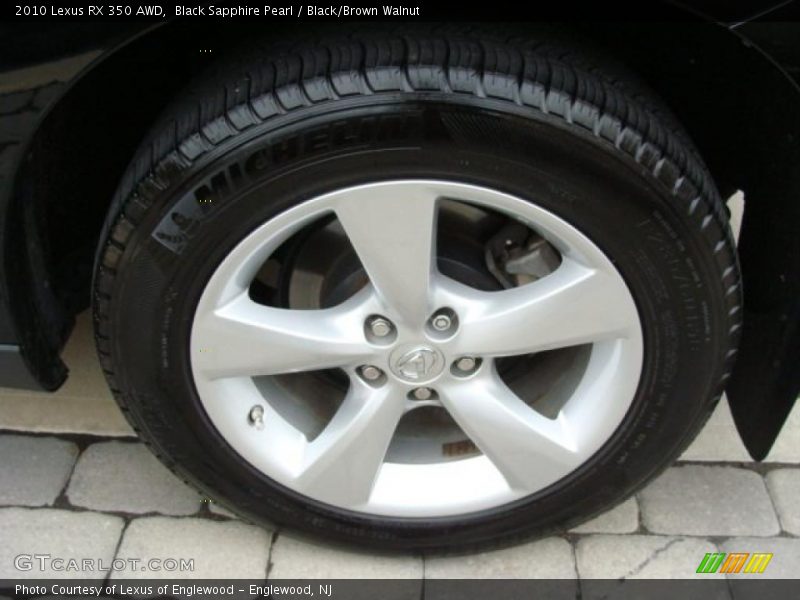 Black Sapphire Pearl / Black/Brown Walnut 2010 Lexus RX 350 AWD