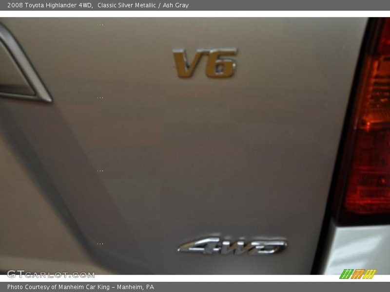 Classic Silver Metallic / Ash Gray 2008 Toyota Highlander 4WD