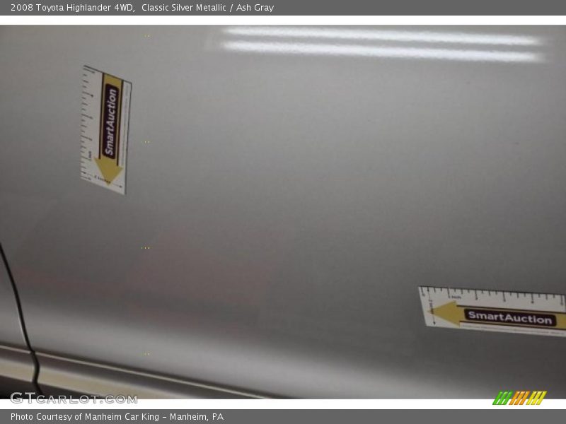 Classic Silver Metallic / Ash Gray 2008 Toyota Highlander 4WD