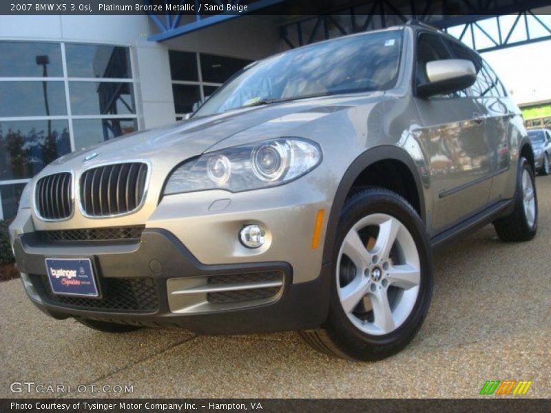 Platinum Bronze Metallic / Sand Beige 2007 BMW X5 3.0si