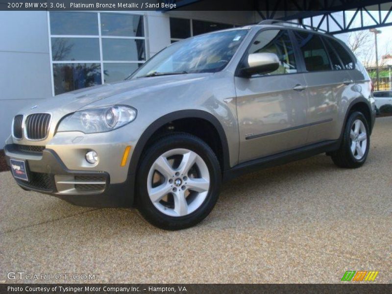 Platinum Bronze Metallic / Sand Beige 2007 BMW X5 3.0si