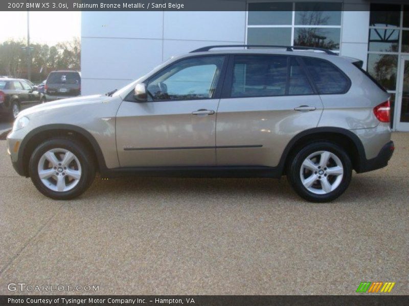 Platinum Bronze Metallic / Sand Beige 2007 BMW X5 3.0si
