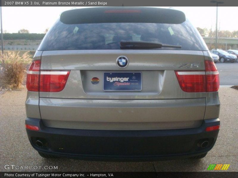 Platinum Bronze Metallic / Sand Beige 2007 BMW X5 3.0si