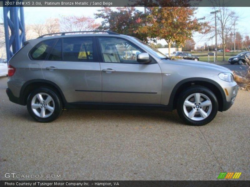 Platinum Bronze Metallic / Sand Beige 2007 BMW X5 3.0si