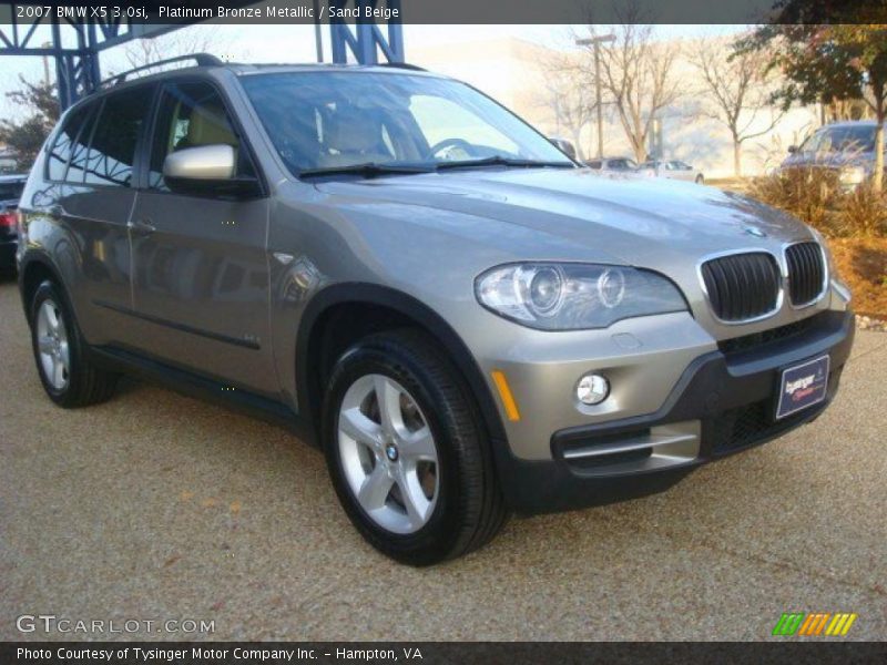 Platinum Bronze Metallic / Sand Beige 2007 BMW X5 3.0si