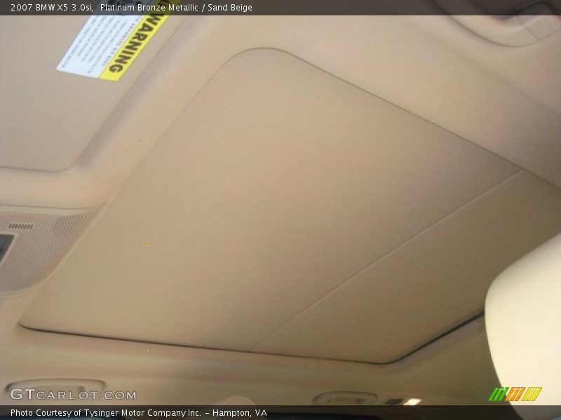 Platinum Bronze Metallic / Sand Beige 2007 BMW X5 3.0si