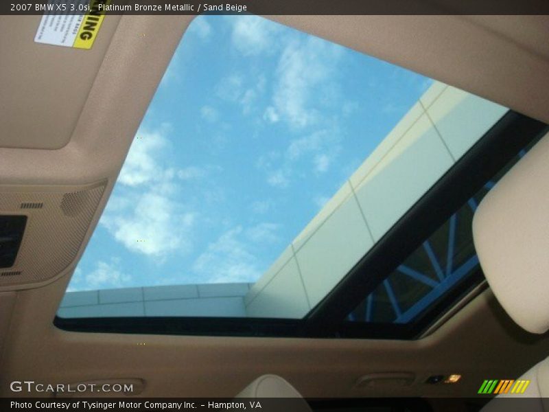 Platinum Bronze Metallic / Sand Beige 2007 BMW X5 3.0si