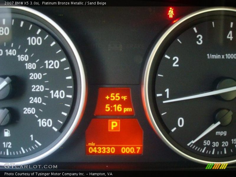 Platinum Bronze Metallic / Sand Beige 2007 BMW X5 3.0si