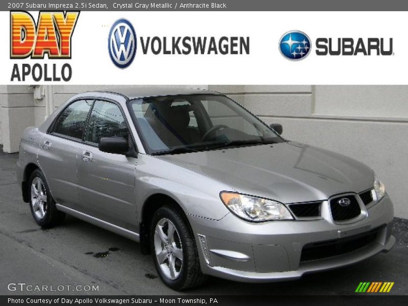 Crystal Gray Metallic / Anthracite Black 2007 Subaru Impreza 2.5i Sedan
