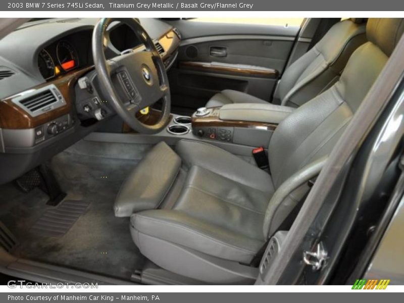 Titanium Grey Metallic / Basalt Grey/Flannel Grey 2003 BMW 7 Series 745Li Sedan