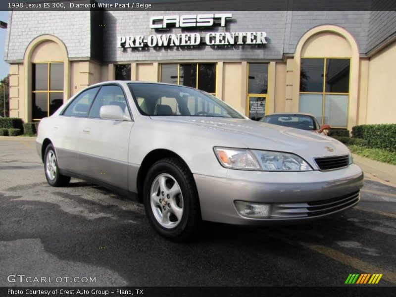 Diamond White Pearl / Beige 1998 Lexus ES 300