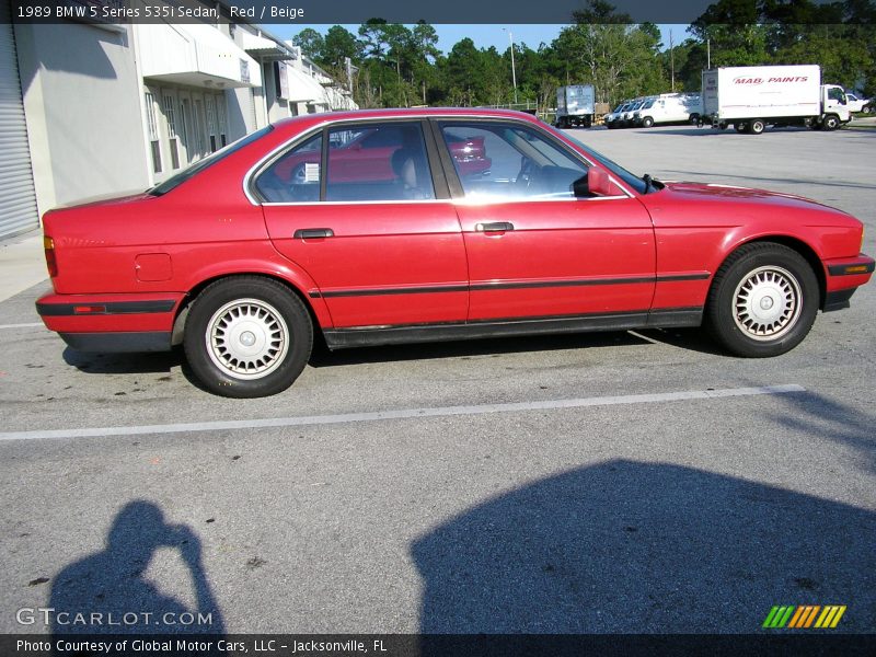Red / Beige 1989 BMW 5 Series 535i Sedan