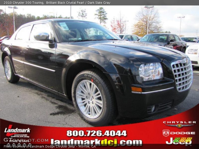 Brilliant Black Crystal Pearl / Dark Slate Gray 2010 Chrysler 300 Touring