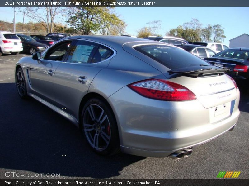 Platinum Silver Metallic / Espresso Natural Leather 2011 Porsche Panamera Turbo