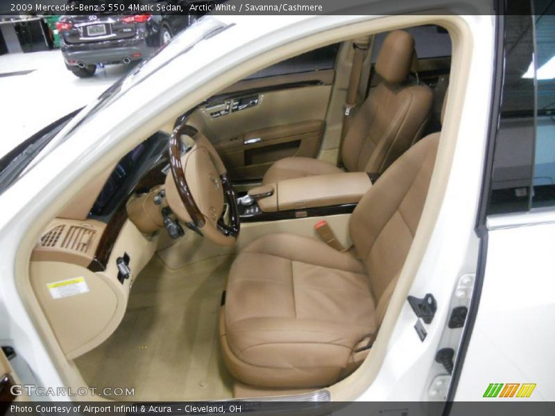 Arctic White / Savanna/Cashmere 2009 Mercedes-Benz S 550 4Matic Sedan