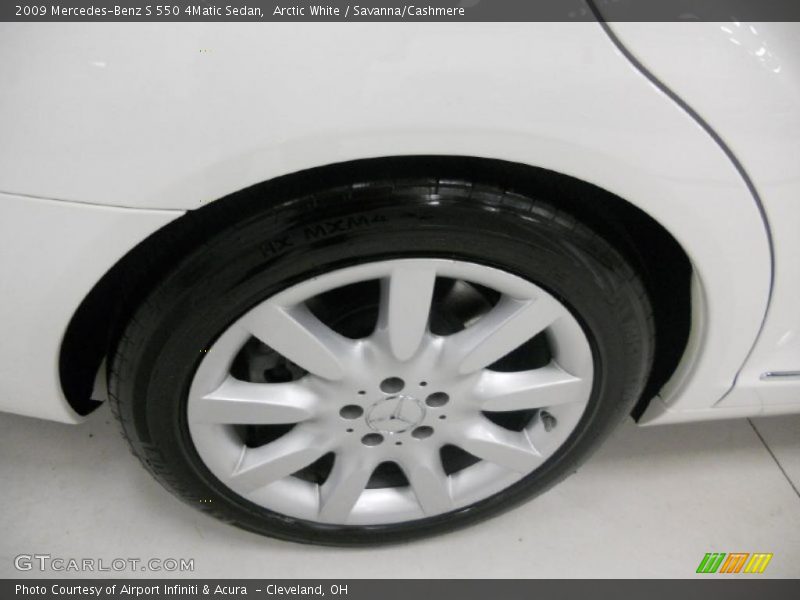 Arctic White / Savanna/Cashmere 2009 Mercedes-Benz S 550 4Matic Sedan
