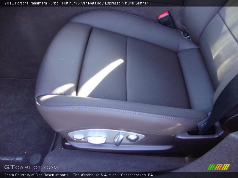 Platinum Silver Metallic / Espresso Natural Leather 2011 Porsche Panamera Turbo