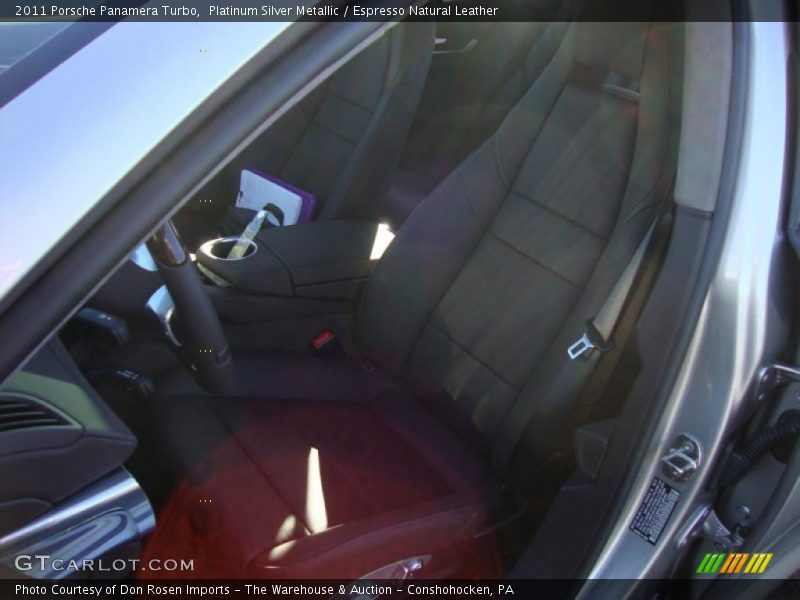 Platinum Silver Metallic / Espresso Natural Leather 2011 Porsche Panamera Turbo