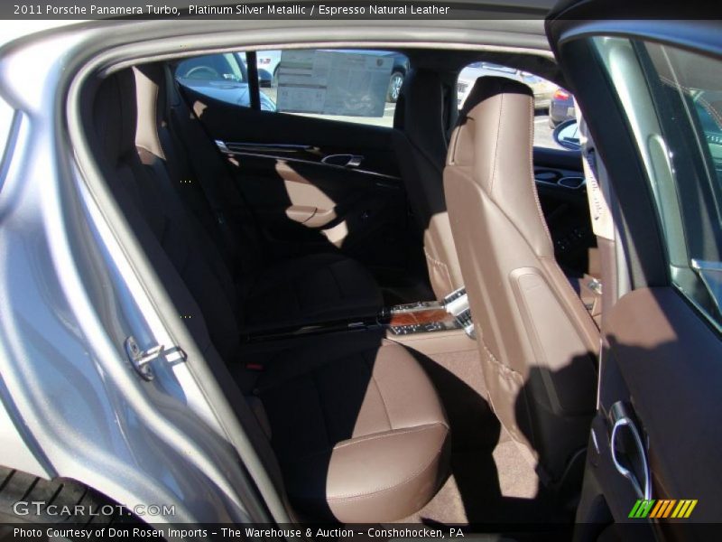 Platinum Silver Metallic / Espresso Natural Leather 2011 Porsche Panamera Turbo