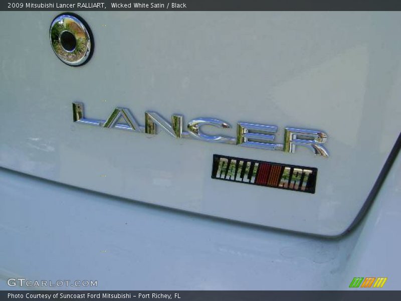 Wicked White Satin / Black 2009 Mitsubishi Lancer RALLIART