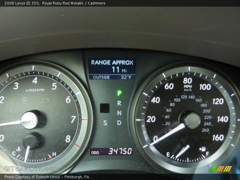 Royal Ruby Red Metallic / Cashmere 2008 Lexus ES 350