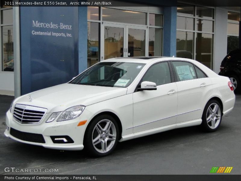 Arctic White / Ash/Black 2011 Mercedes-Benz E 550 Sedan