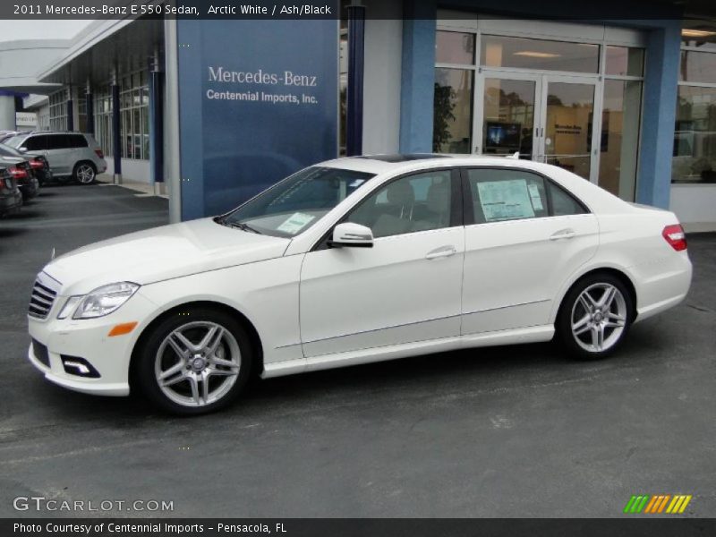 Arctic White / Ash/Black 2011 Mercedes-Benz E 550 Sedan