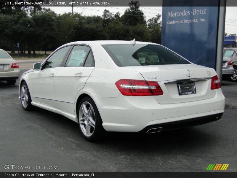 Arctic White / Ash/Black 2011 Mercedes-Benz E 550 Sedan