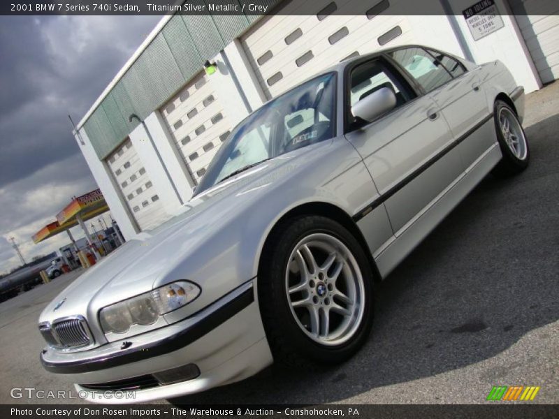 Titanium Silver Metallic / Grey 2001 BMW 7 Series 740i Sedan